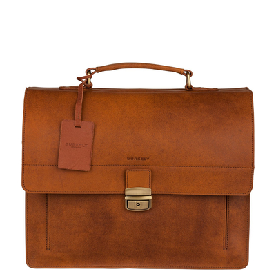 Burkely Scott Vintage Briefcase 2 Compartment cognac