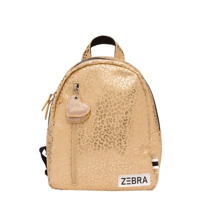 Zebra Trends Girls Rugzak S gold metallic leo