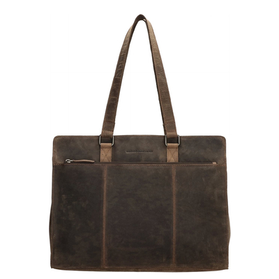 Hide & Stitches Idaho Eclipse Laptoptas donkerbruin