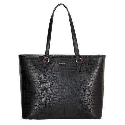 Charm London Midwood Shopper 15.6 inch laptopvak black croco