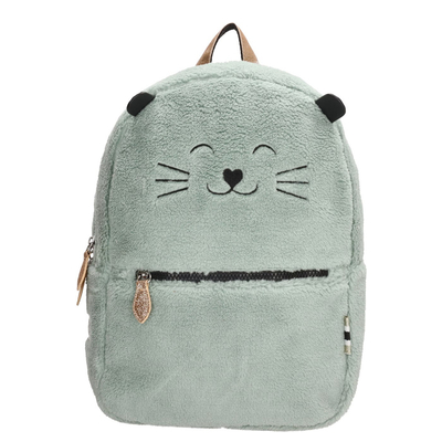 Zebra Trends Girls Rugzak Teddy Cat mint