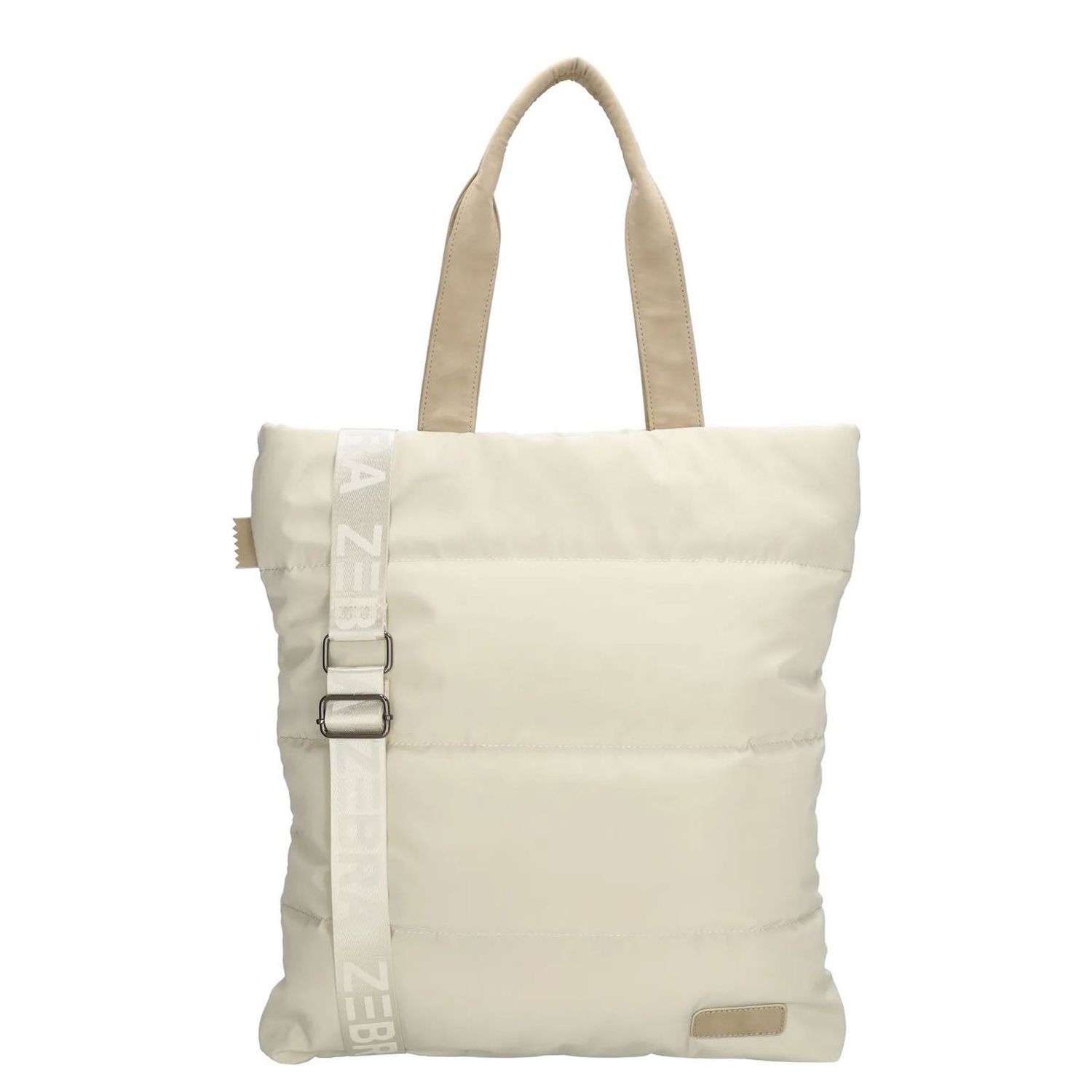 Zebra Trends shopper beige en wit