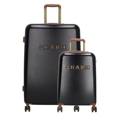 Charm London Travel Trolley Set zwart