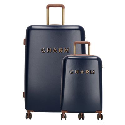 Charm London Travel Trolley Set blauw