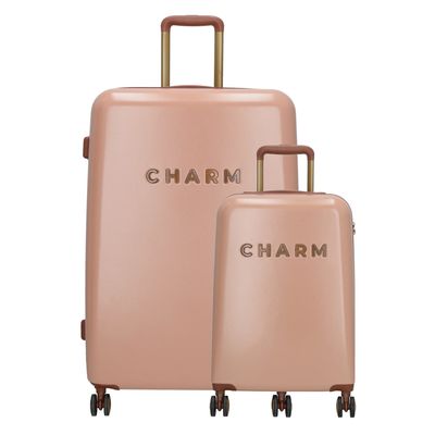 Charm London Travel Trolley Set roze
