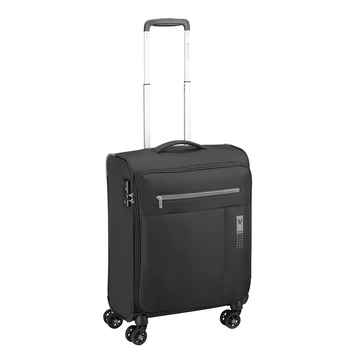 Roncato Lite Soft 4 Wheel Cabin Trolley nero fumo