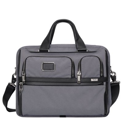 TUMI Alpha EXP Org Laptop Brief meteor grey