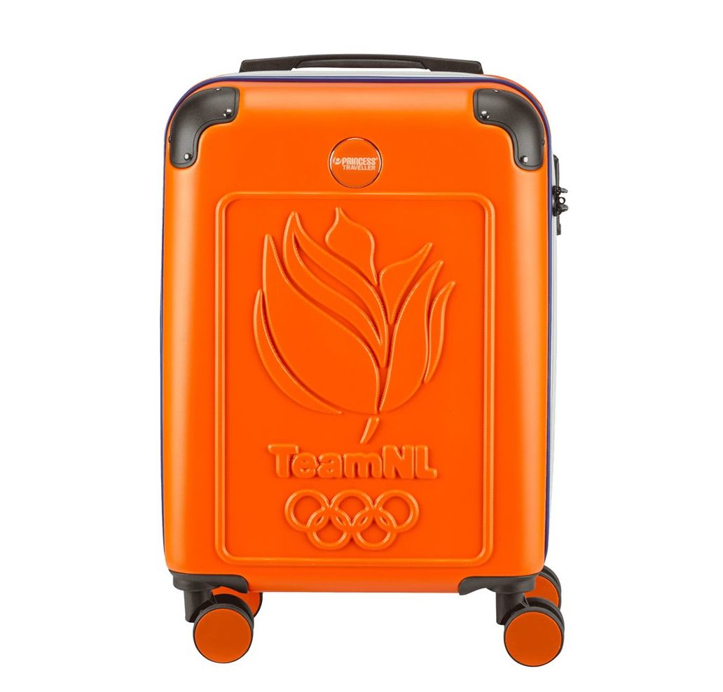 Princess Traveller TeamNL - Handbagagekoffer- Oranje - Parijs Editie - S- 55 cm