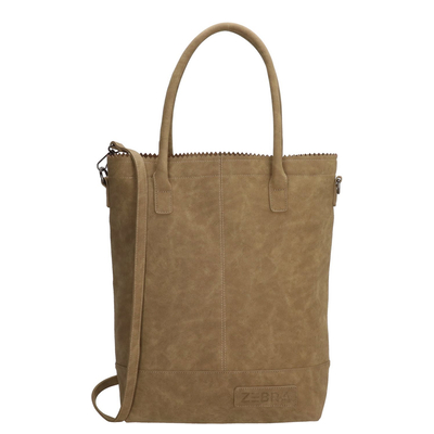 Zebra Trends Kartel Met Rits Shopper olijfgroen
