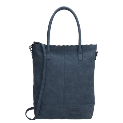 Zebra Trends Kartel Met Rits Shopper jeansblauw