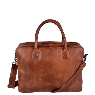 DSTRCT Fletcher Street Business Laptoptas 15.6 inch + Sleutelhanger cognac
