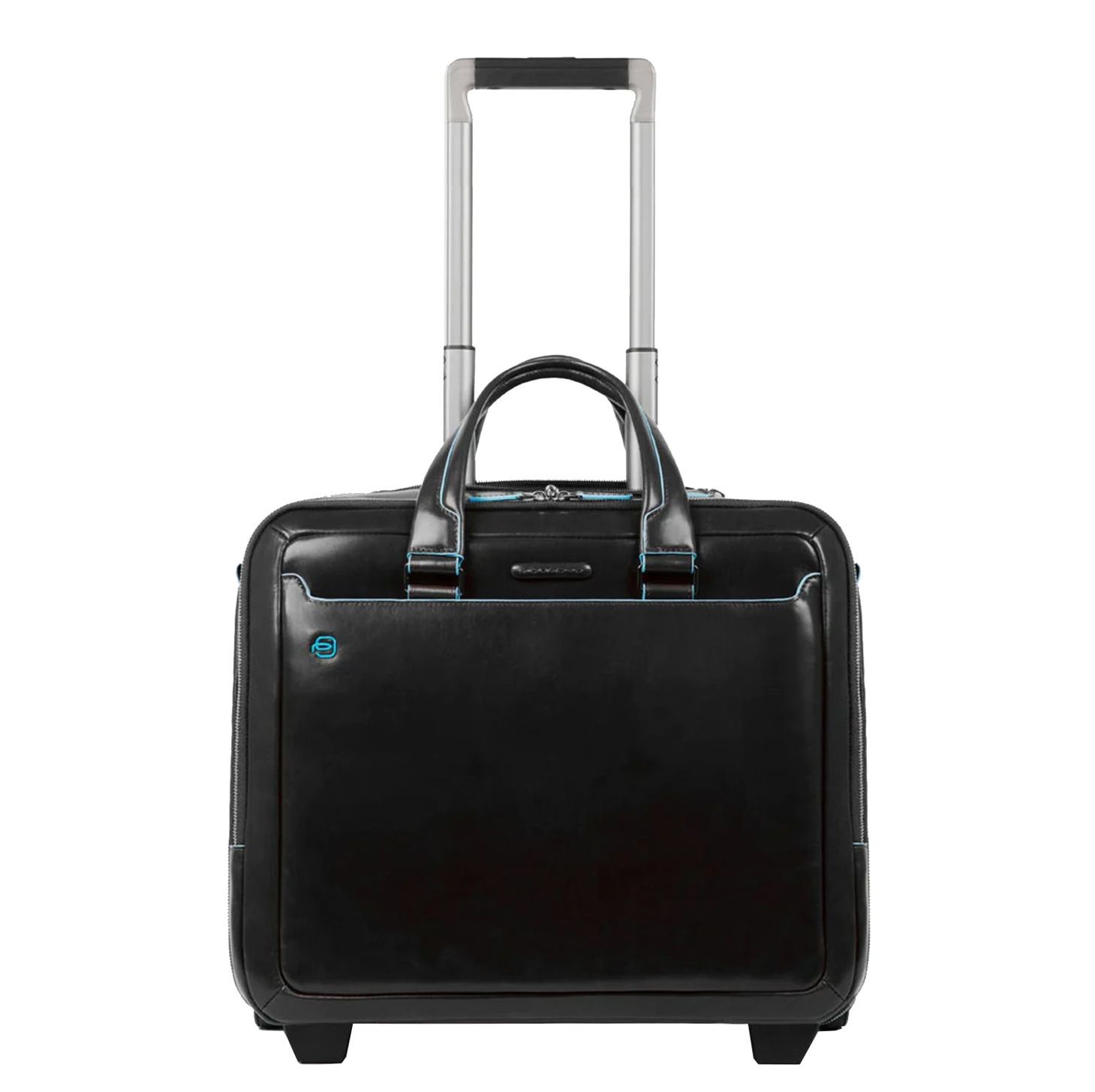 Piquadro Blue Square Wheeled Computer 15.6" Briefcase Black