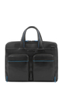 Piquadro Blue Square Computer Portfolio Briefcase 14'' black