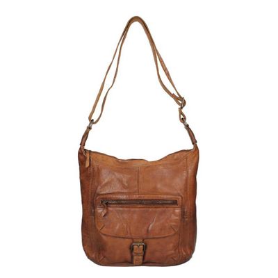 Bear Design Cow Lavato Dames Schoudertas cognac