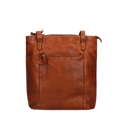 Bear Design Cow Lavato Schoudertas cognac