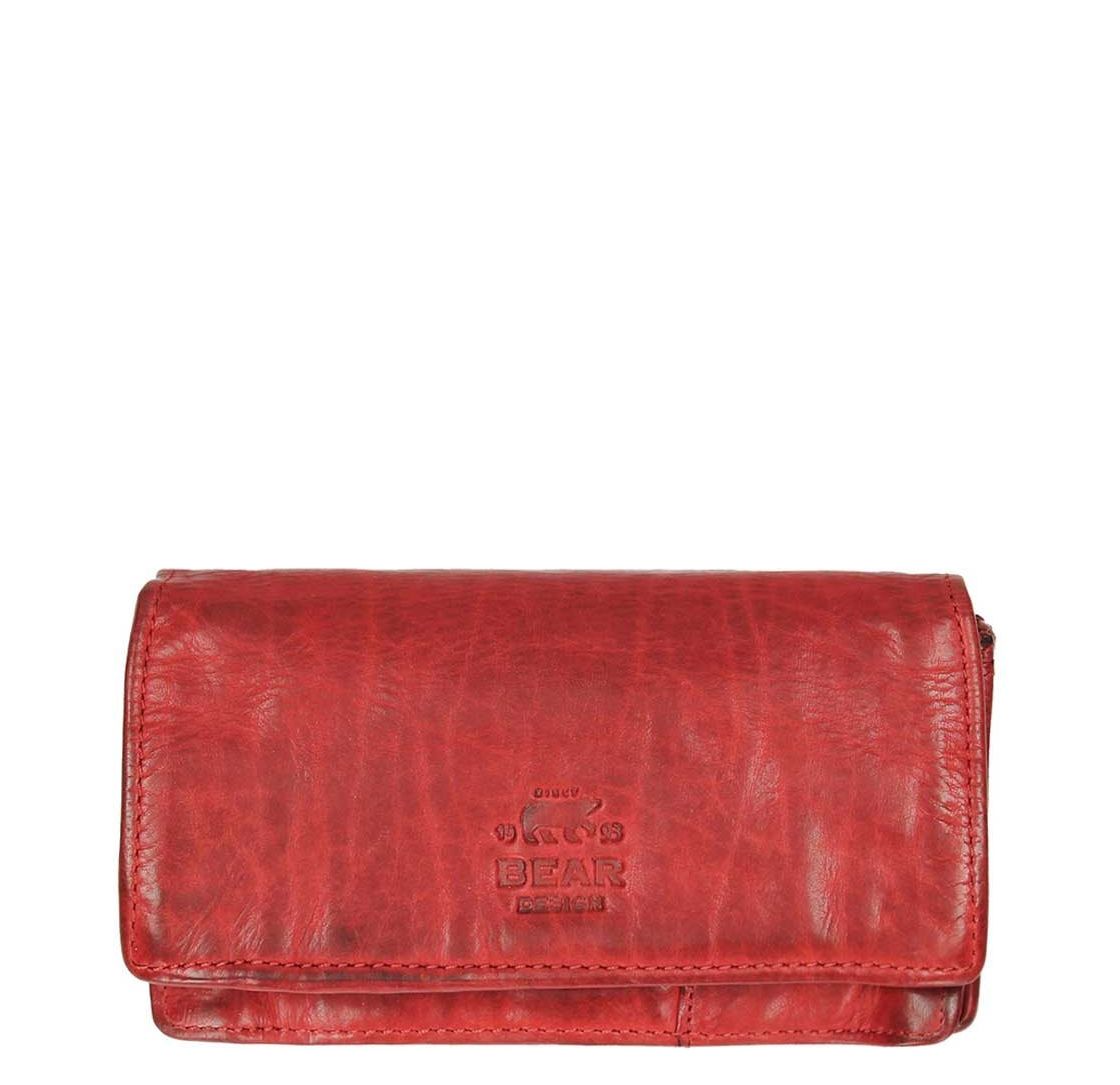 Bear Design Cow Lavato portemonnee rood