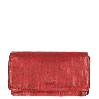 Bear Design Cow Lavato Dames Portemonnee 12cc red