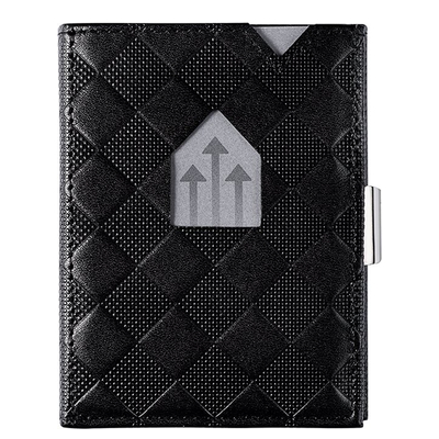 Exentri Leather Wallet RFID black chess