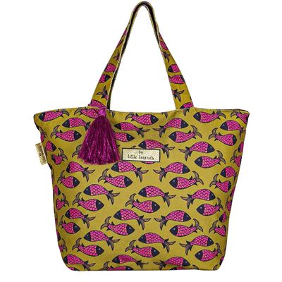 Little Legends Beach Bag Fish Indian pink