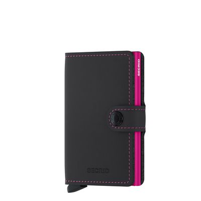 Secrid Miniwallet Portemonnee Matte black & fuchsia