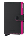 Secrid Miniwallet Portemonnee Matte black & fuchsia