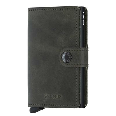 Secrid Miniwallet Portemonnee Vintage olive / black