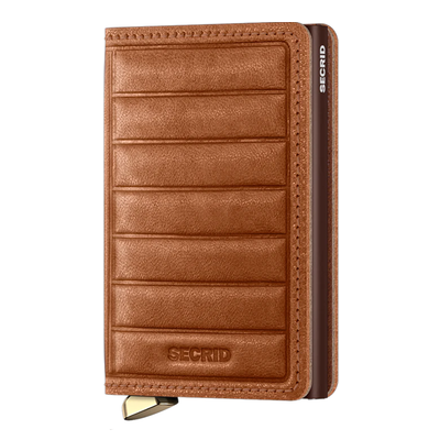 Secrid Slimwallet Emboss Lines cognac
