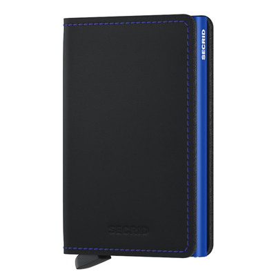 Secrid Slimwallet Portemonnee Matte black & blue