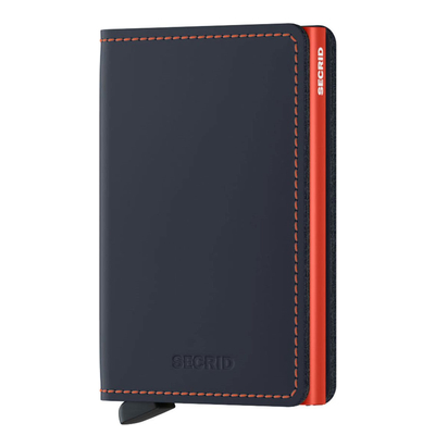 Secrid Slimwallet Portemonnee Matte night blue & orange