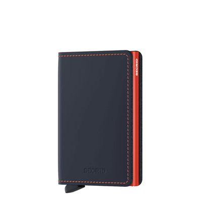 Secrid Slimwallet Portemonnee Matte night blue & orange