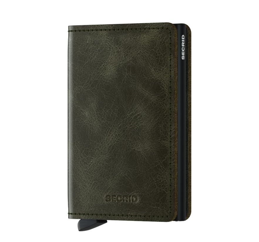 Secrid Slim Wallet portemonnee zwart en groen