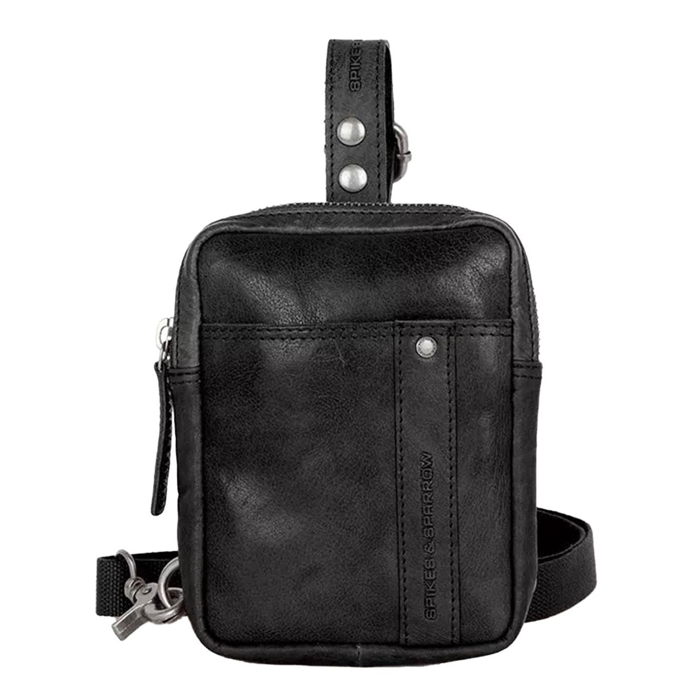 Spikes & Sparrow schoudertas zwart