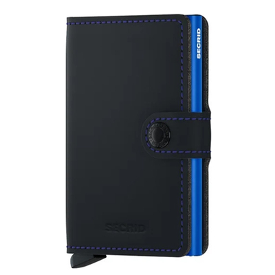 Secrid Miniwallet Portemonnee Matte black & blue