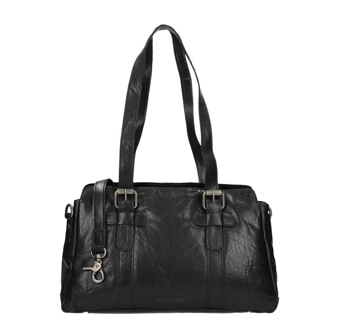 Spikes & Sparrow schoudertas zwart