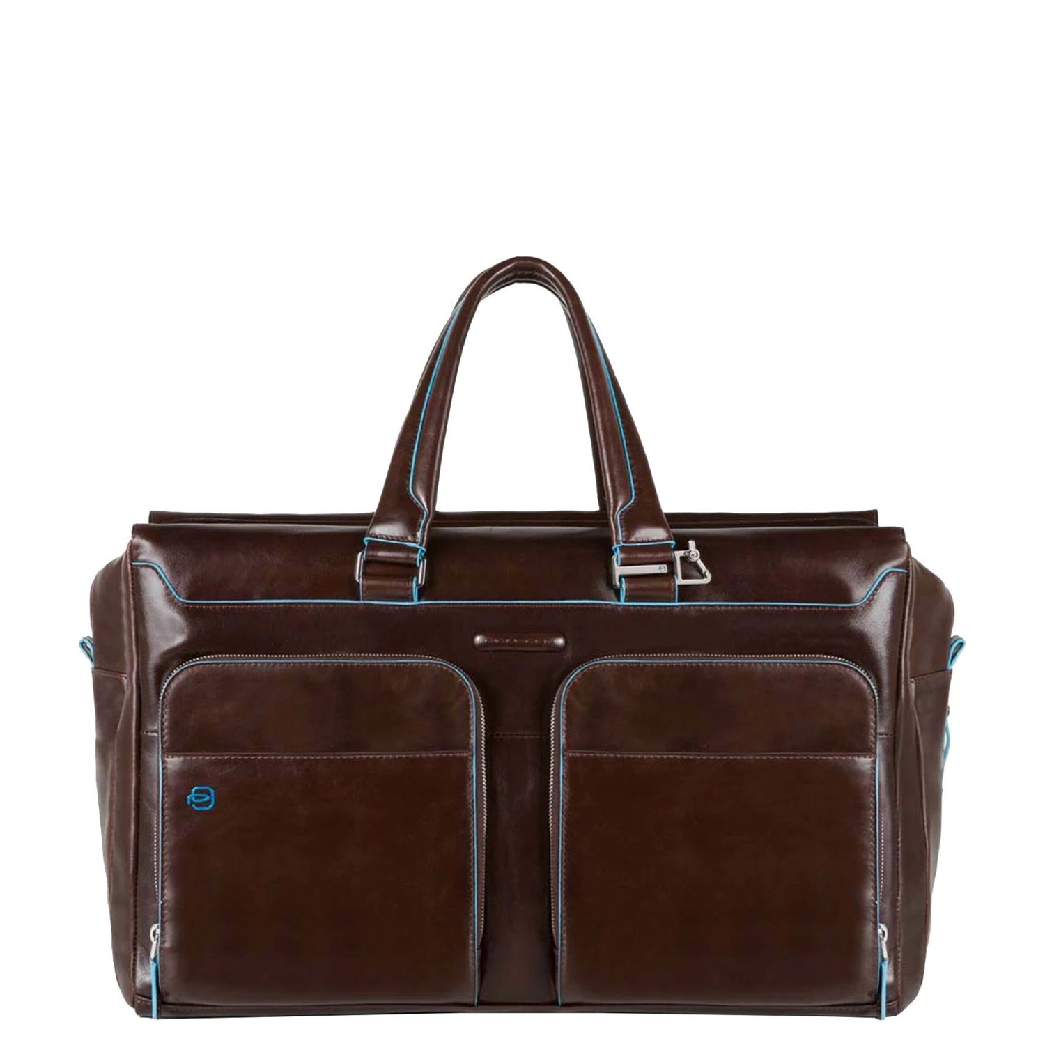 Piquadro Blue Square duffel bruin en blauw