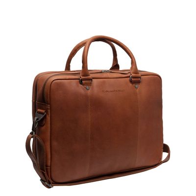 The Chesterfield Brand Boston Laptoptas cognac