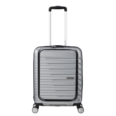 American Tourister Flashline Spin. 55/20 Frontloader Cabin Trolley sky silver