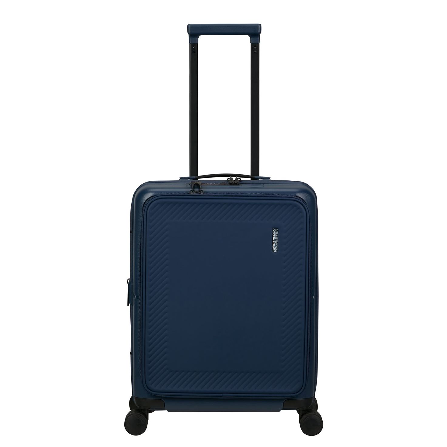 American Tourister Dashpop Spinner 55 Expandable Frontloader Midnight Blue