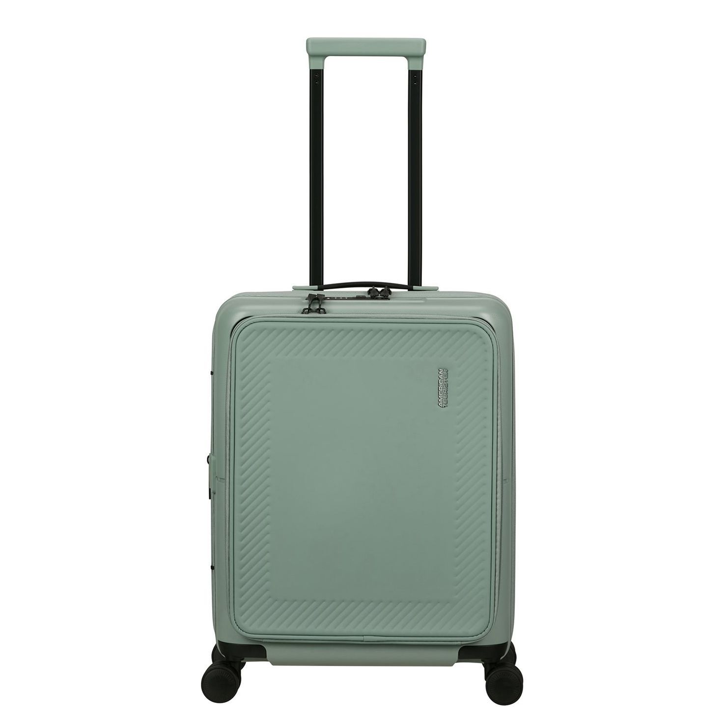 American Tourister Dashpop Spinner 55 Expandable Frontloader Iceberg Green
