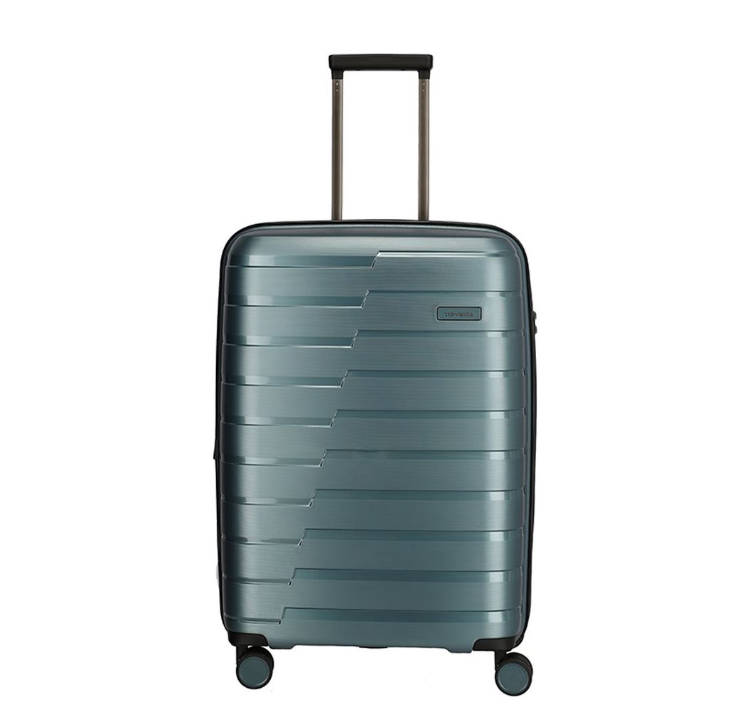 Travelite Air Base 4 Wiel Trolley M Exp Ice Blue Metallic