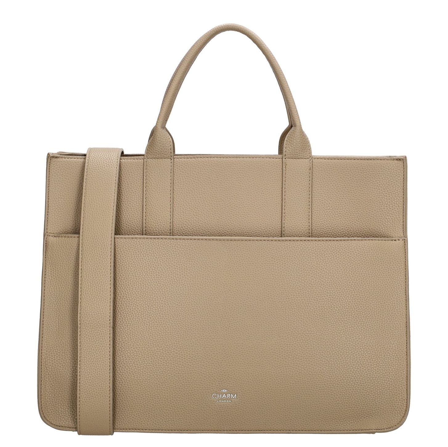 Charm London Princeton Laptopbag lighttaupe handtas dames