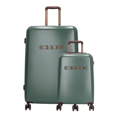 Charm London Capetown Trolley Set dark green
