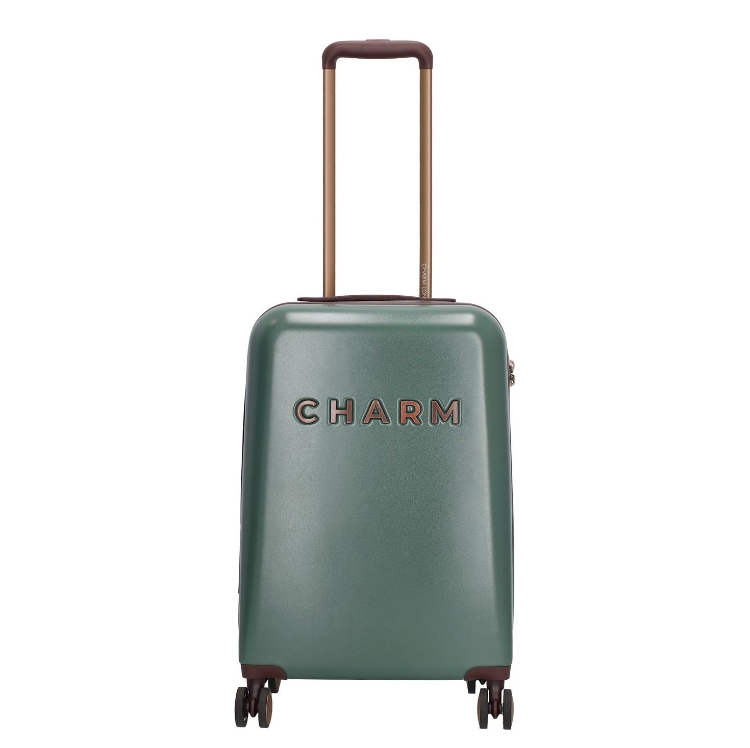 Charm London Travel Trolley S Donkergroen