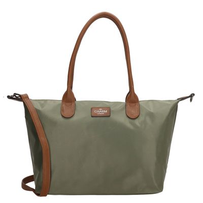 Charm London Buckingham Shopper olijfgroen
