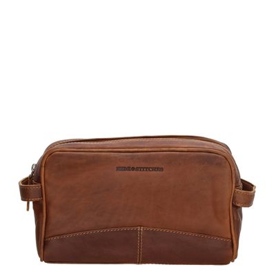 Hide & Stitches Japura Toiletbag cognac