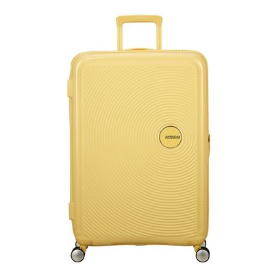 American Tourister Soundbox Spinner 77/28 TSA Expandable pastel yellow