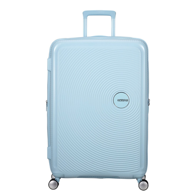 American Tourister Soundbox Spinner 77/28 TSA Expandable pastel blue