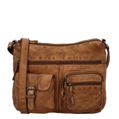 Hide & Stitches Paint Rock Shoulderbag cognac