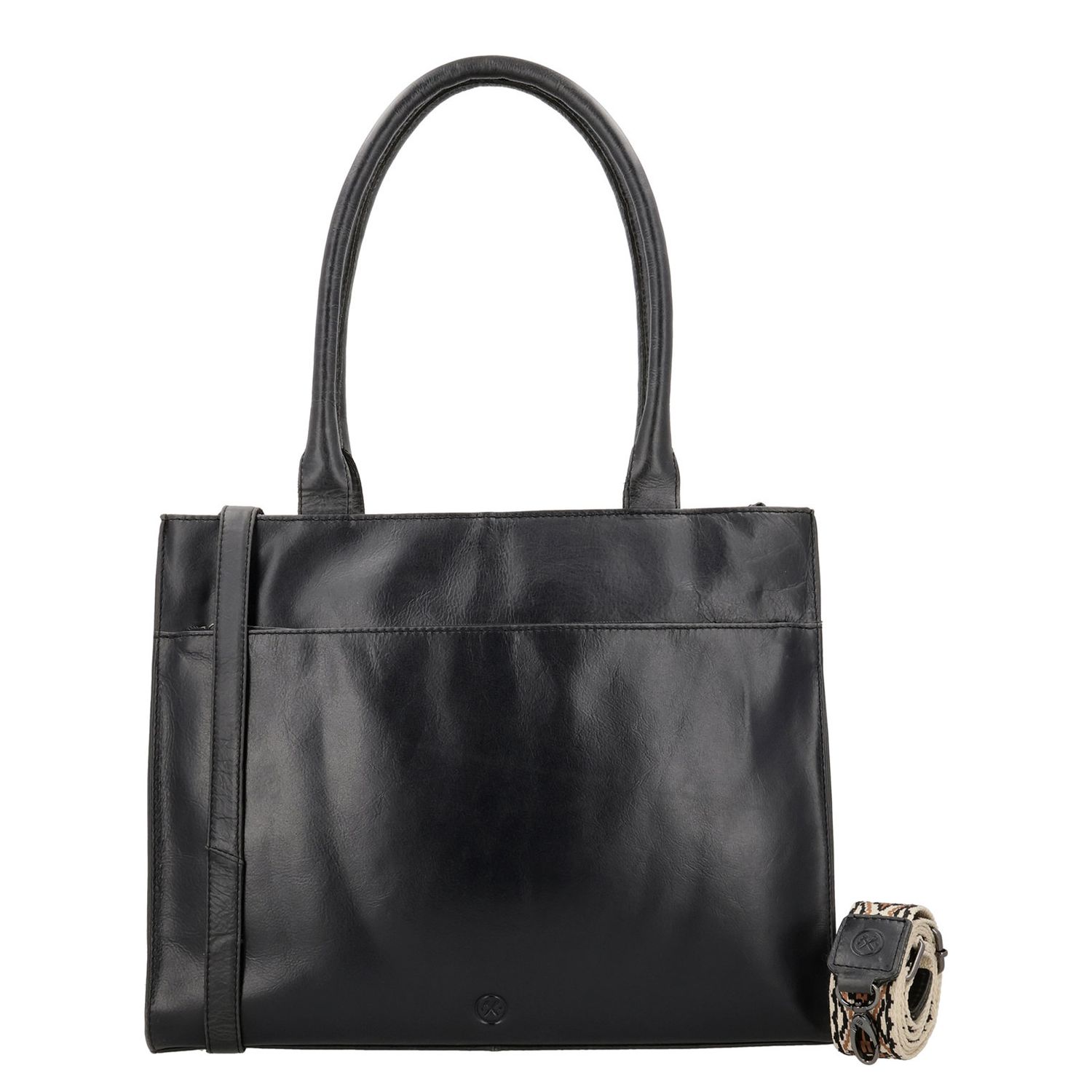 Hide & Stitches Next Navajo Laptop Schoudertas 15,6" Zwart