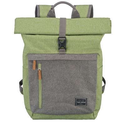 Travelite Basics Rollup Backpack green/grey